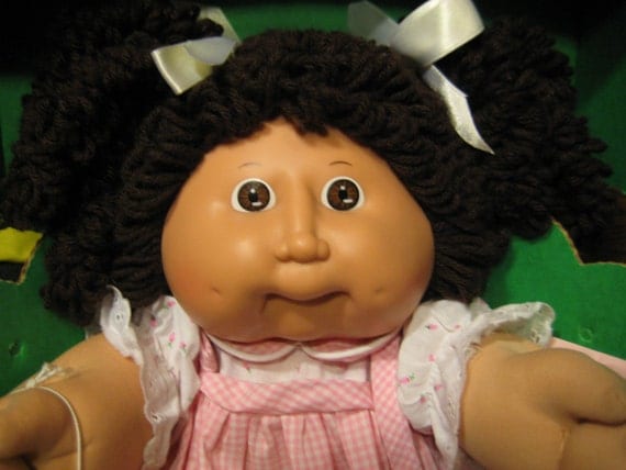 RESERVED Cabbage Patch Kid Popcorn Hair Girl Doll in Box