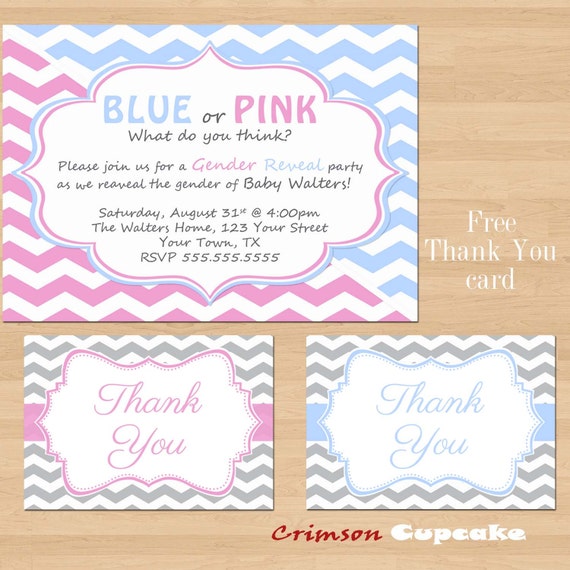 Printable Gender Reveal Party Invitations 8