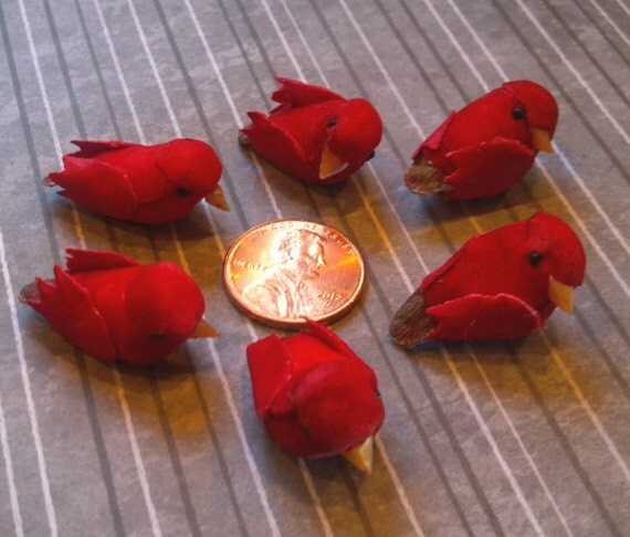 miniature resin cardinals