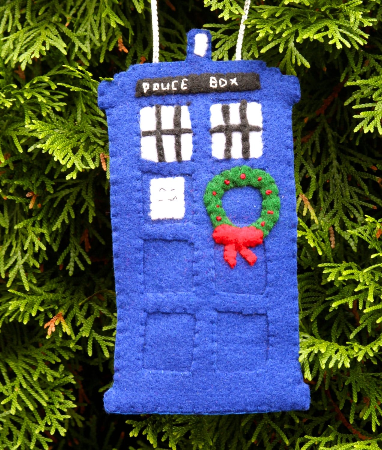 doctor who christmas tardis felt hanging by doctor who christmas tardis felt hanging by
