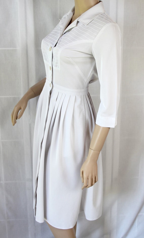 60s Nurse Dress / Uniform / White / Costume / One Flew Over