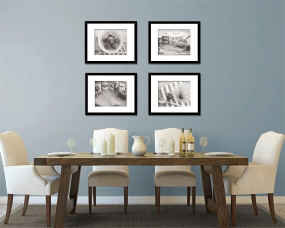 Food Photography Kitchen Art Italian Set of Four 4