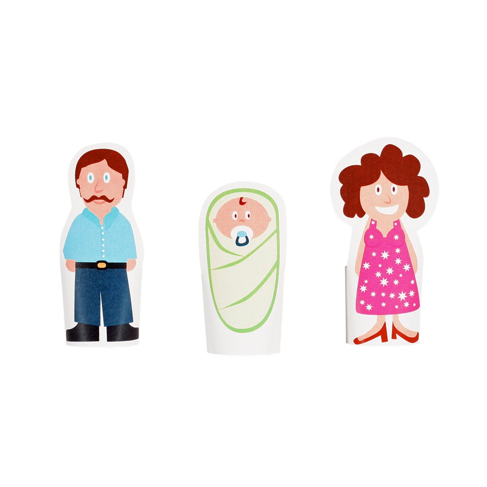 printable family finger puppets