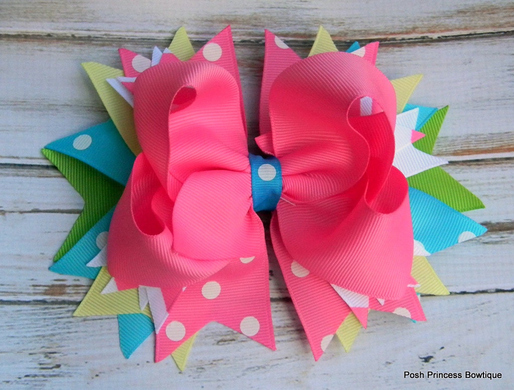 Girls hair bows Boutique hair bows hair bows by PoshBoutiqueGa