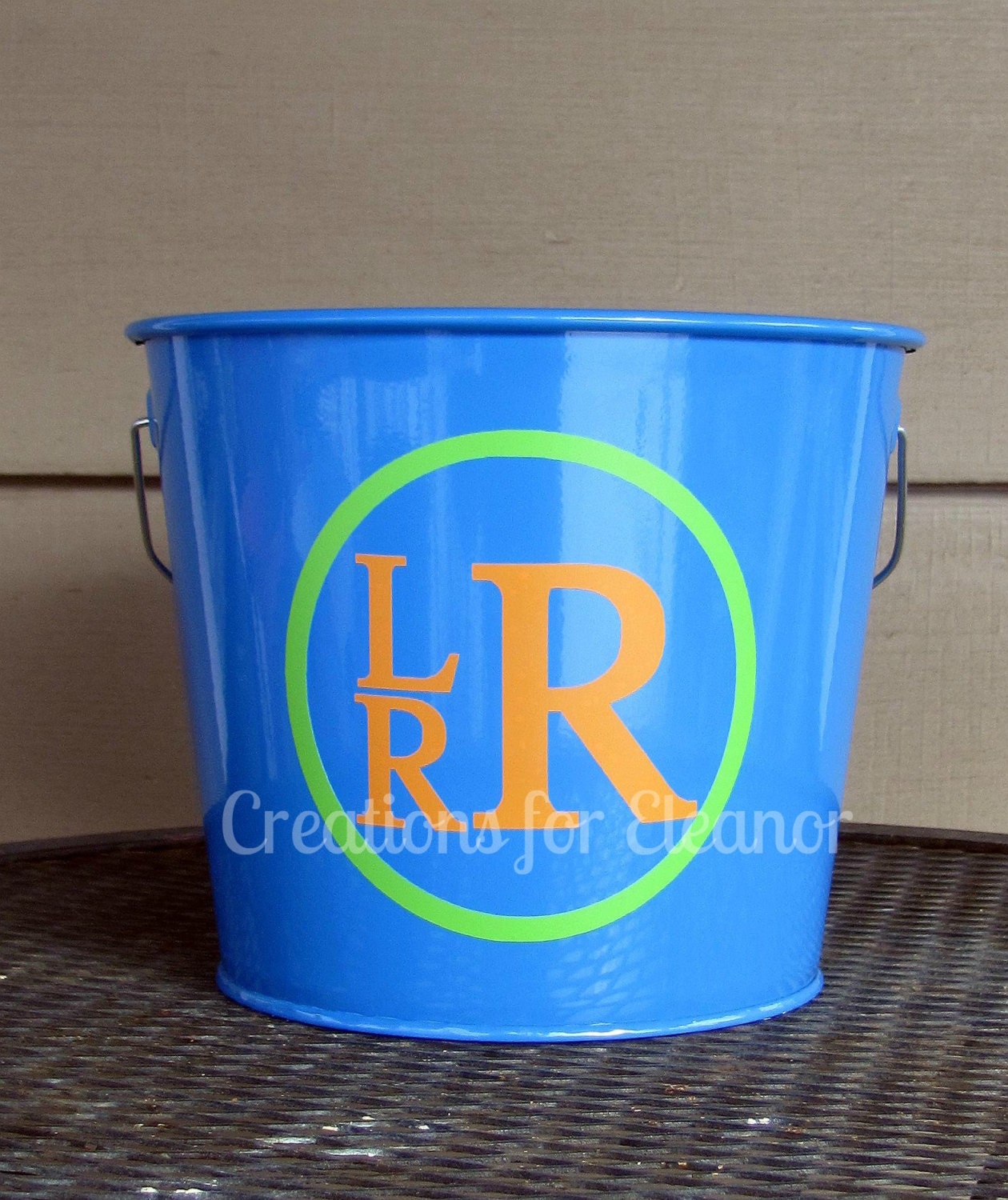 Personalized Bucket Monogrammed Bucket Galvanized bucket