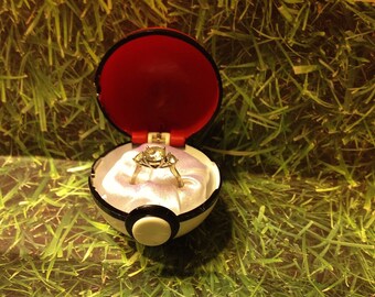 Pokemon engagement ring box-masterball option for a limited time! RING ...