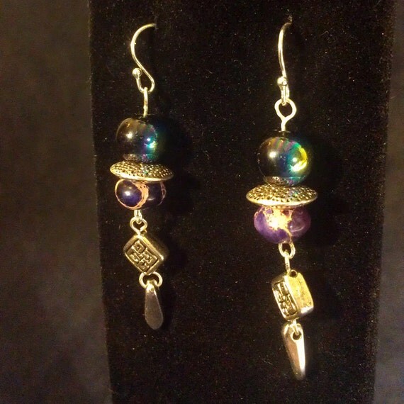 Night Orb Earrings by Jerynn
