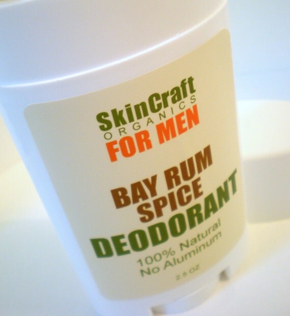 Deodorant for Men Bay Rum Spice Organic Shea Coconut