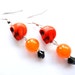 Topaz & Howlite Day-Of-The-Dead Skull Earrings - Halloween, Gothic
