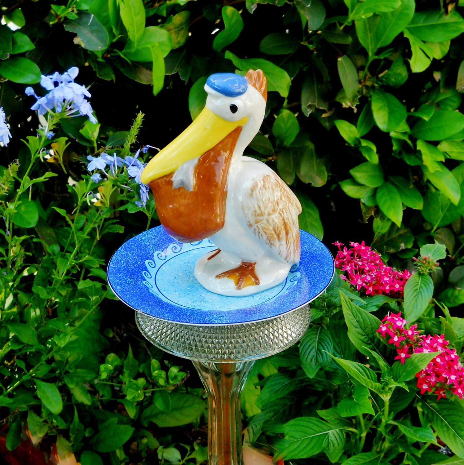 Pelican Garden Totem Stake Garden Decor Garden by WildwoodsDream