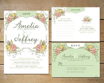 items similar to rustic spring blossom garden wedding invitation diy printable lime items similar to rustic spring blossom garden wedding invitation diy printable lime