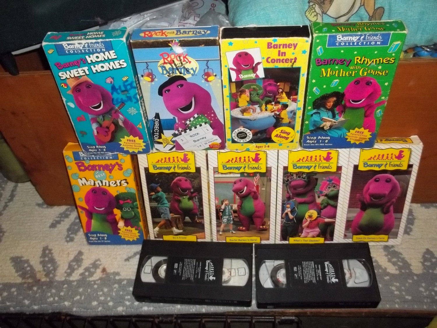 Lot of 11 Rare BARNEY & and Friends VHS Tapes Educational Time