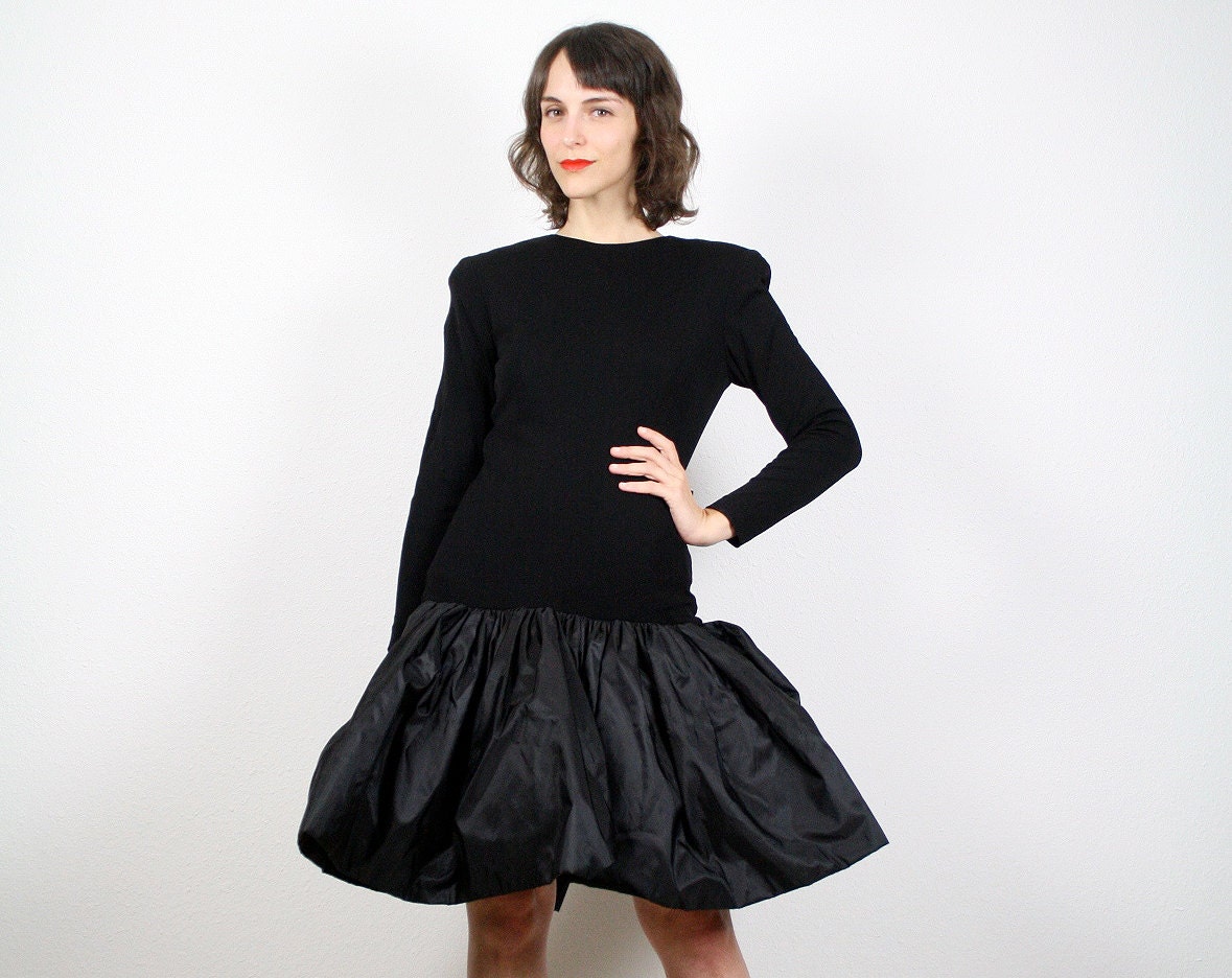 Vintage Lillie Rubin Dress Black Bubble Skirt by ShopTwitchVintage