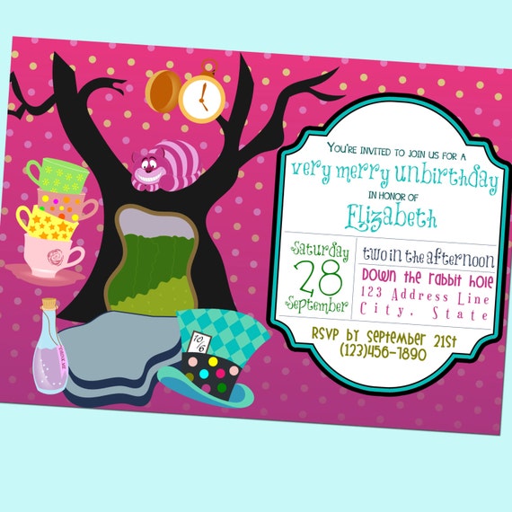Items similar to Very Merry Unbirthday Party, Alice in Wonderland