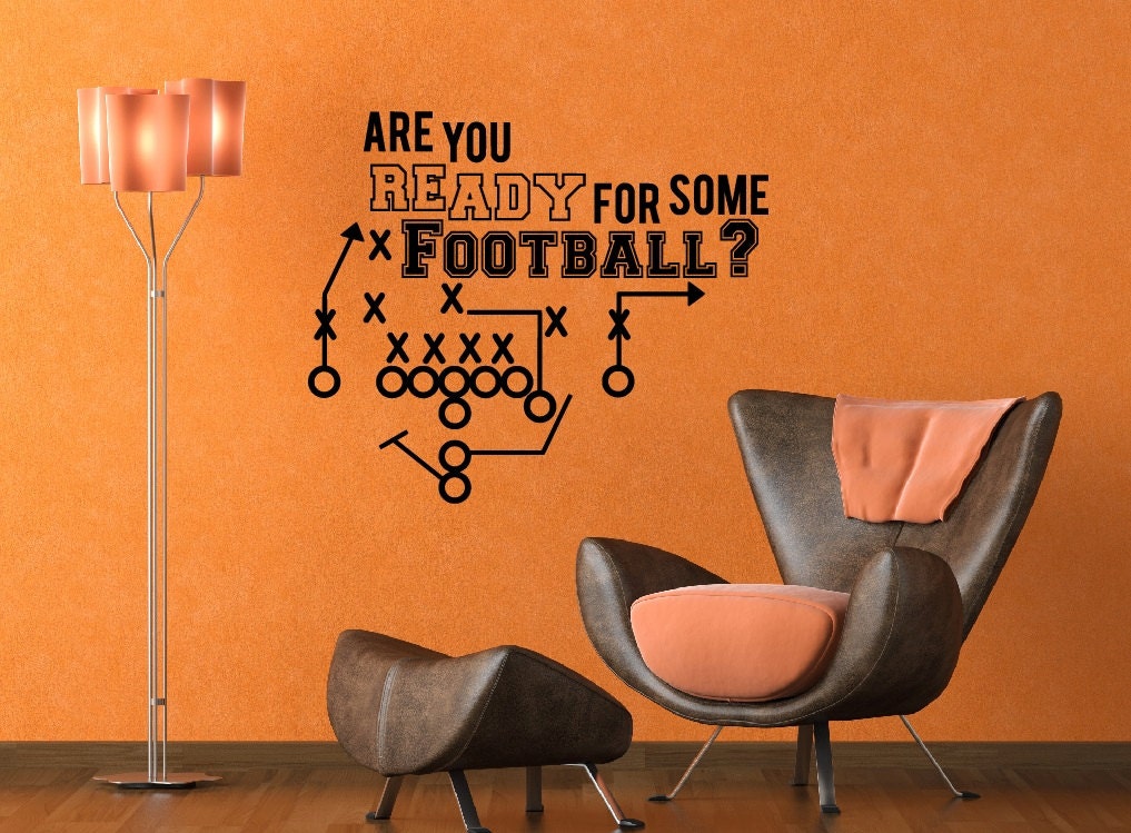 Man Cave Decor Vinyl Wall Decal Football Art Home by NewYorkVinyl