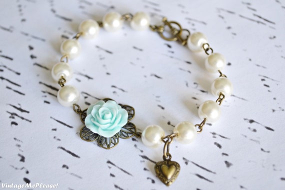 Girl  bridesmaid flower gifts Bridesmaids Flower Gift Pearl Gifts  Bracelet Bridesmaids  girl