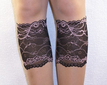 Womens Boot Socks Black Lace Boot Cuffs Lace Leg Warmers Lace Boot Topper 2014 Trends