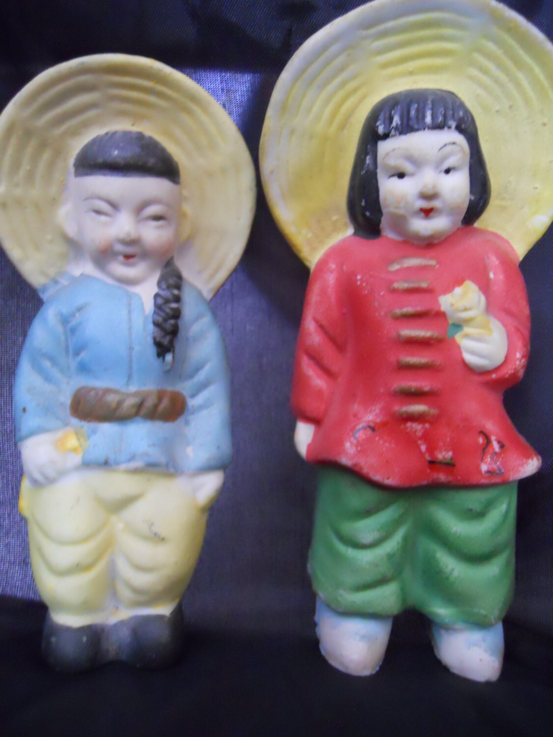 Sweet Pair of Vintage Occupied Japan Bisque Figurines Circa