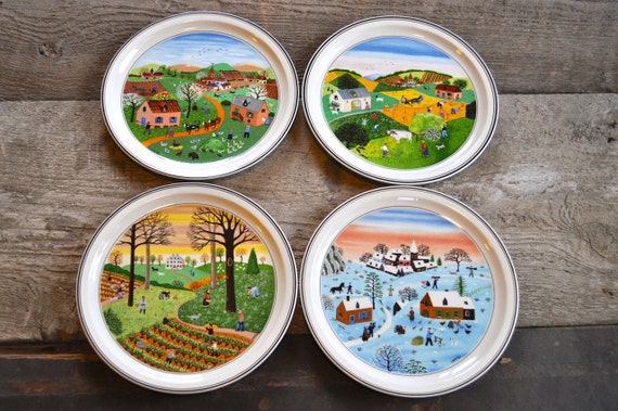 Villeroy & Boch The Four Seasons Plates by MoonshineAntiqueShop