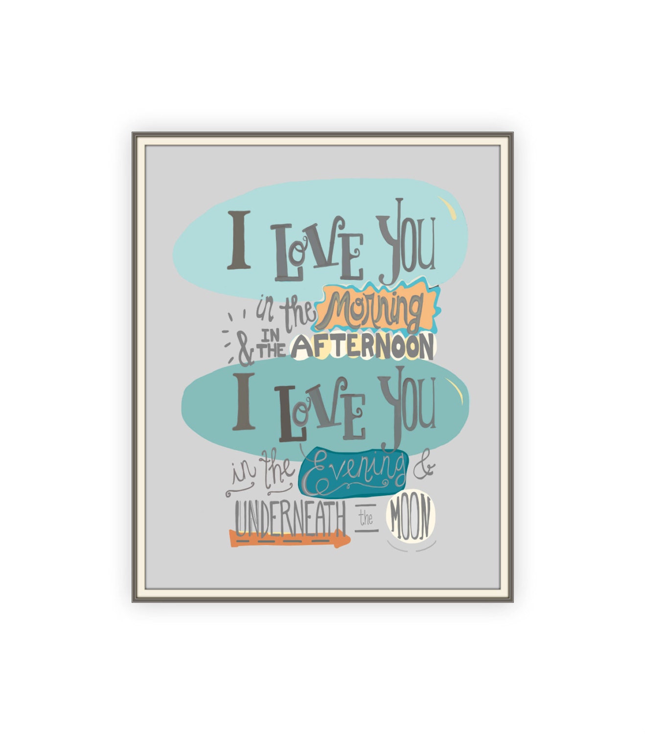 Skidamarink I Love You Print song lyric print toddler boy