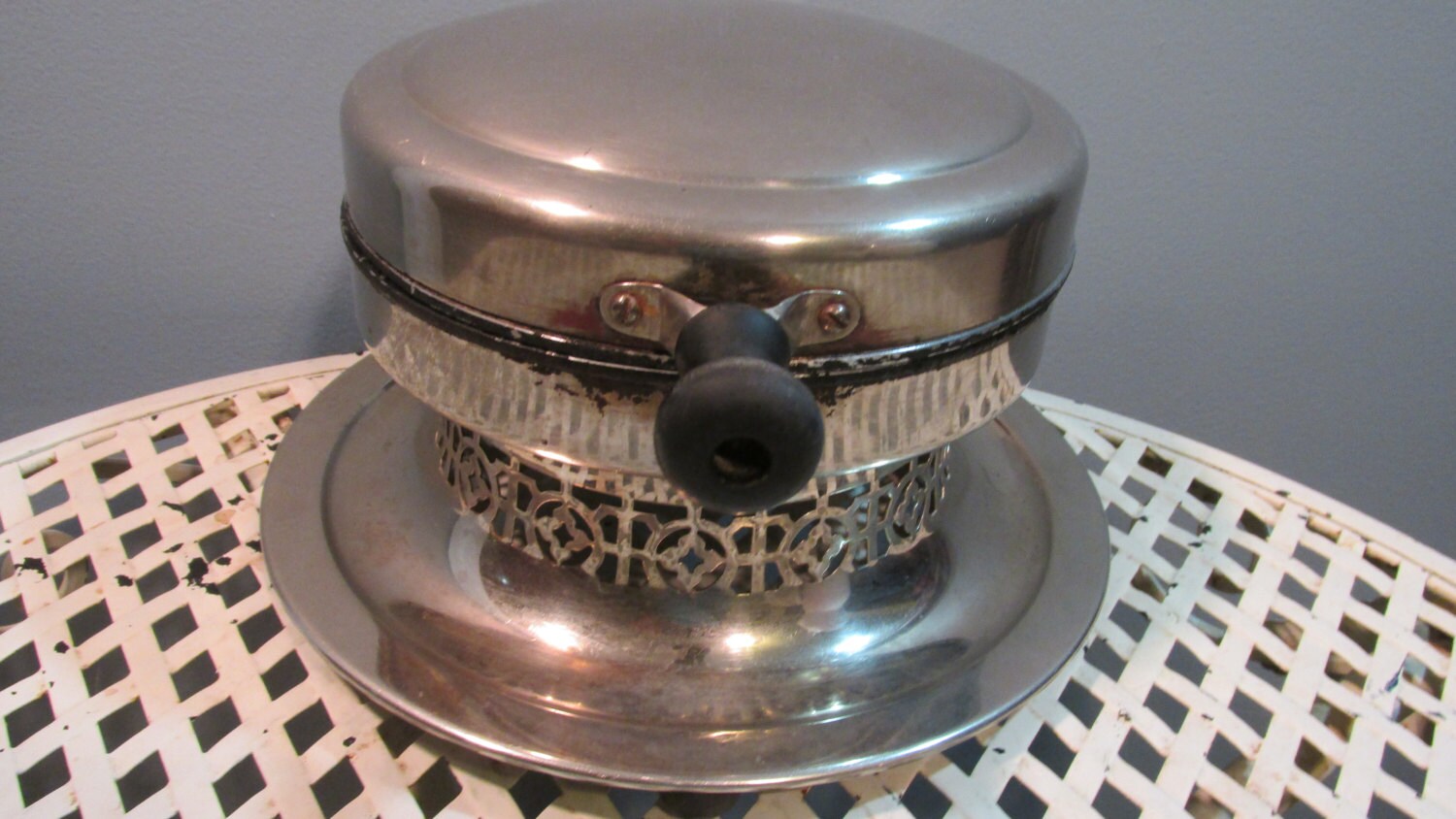 Vintage 1940's Cast Iron Waffle Maker with by GoodBadandLovely