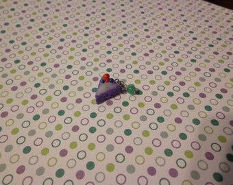 Polymer clay Berry Cake charm