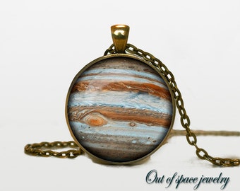 Jupiter Pendant Jupiter Necklace Jupiter Jewelry galaxy universe space planet