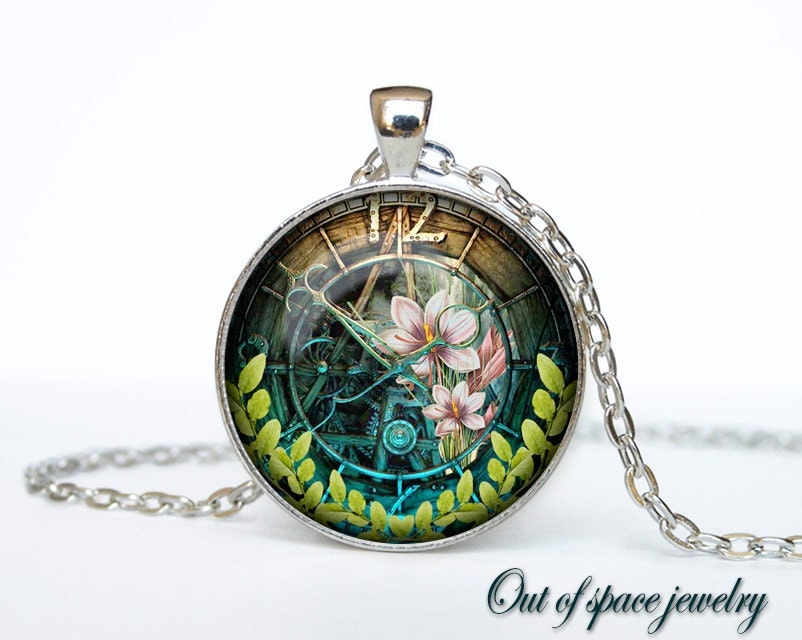 Steampunk clock pendant Steampunk watch necklace Old Clock Steampunk jewelry steampunk buy now online