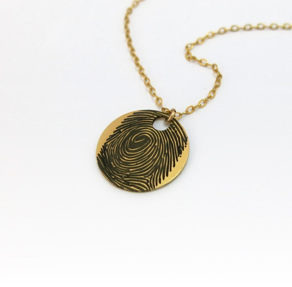 Actual Fingerprint Necklace Finger Print Necklace Custom