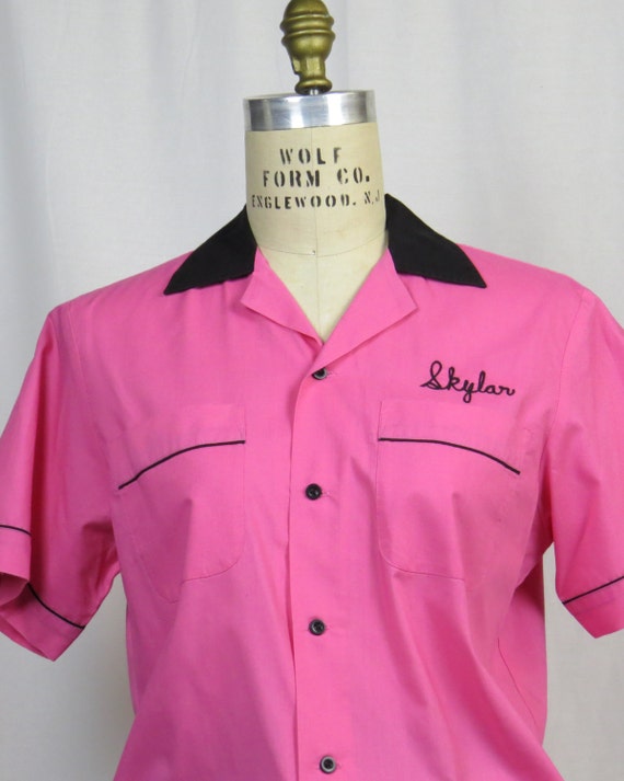 Bubblegum Pink Womens Bowling Shirt