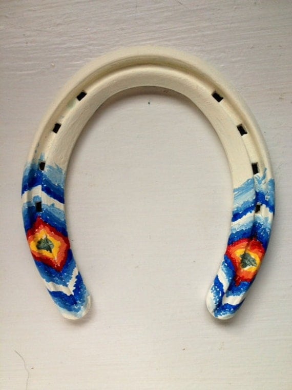 Items similar to Handpainted Horse shoes on Etsy