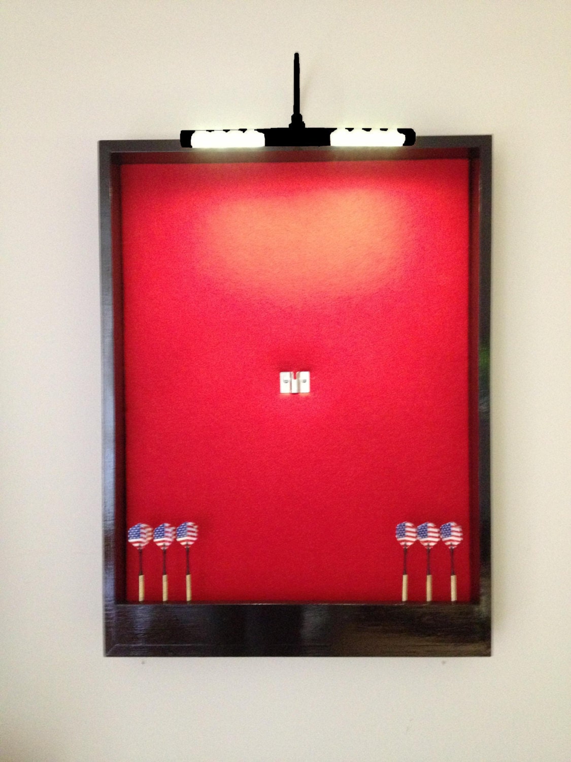 24 x 32 LIGHTED Red w/ Black Trim Dart Board