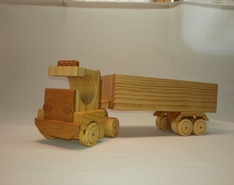 Handmade wood toy water tank truck by TeddyBearWoodCrafts on Etsy