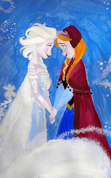 elsa and anna painting pages