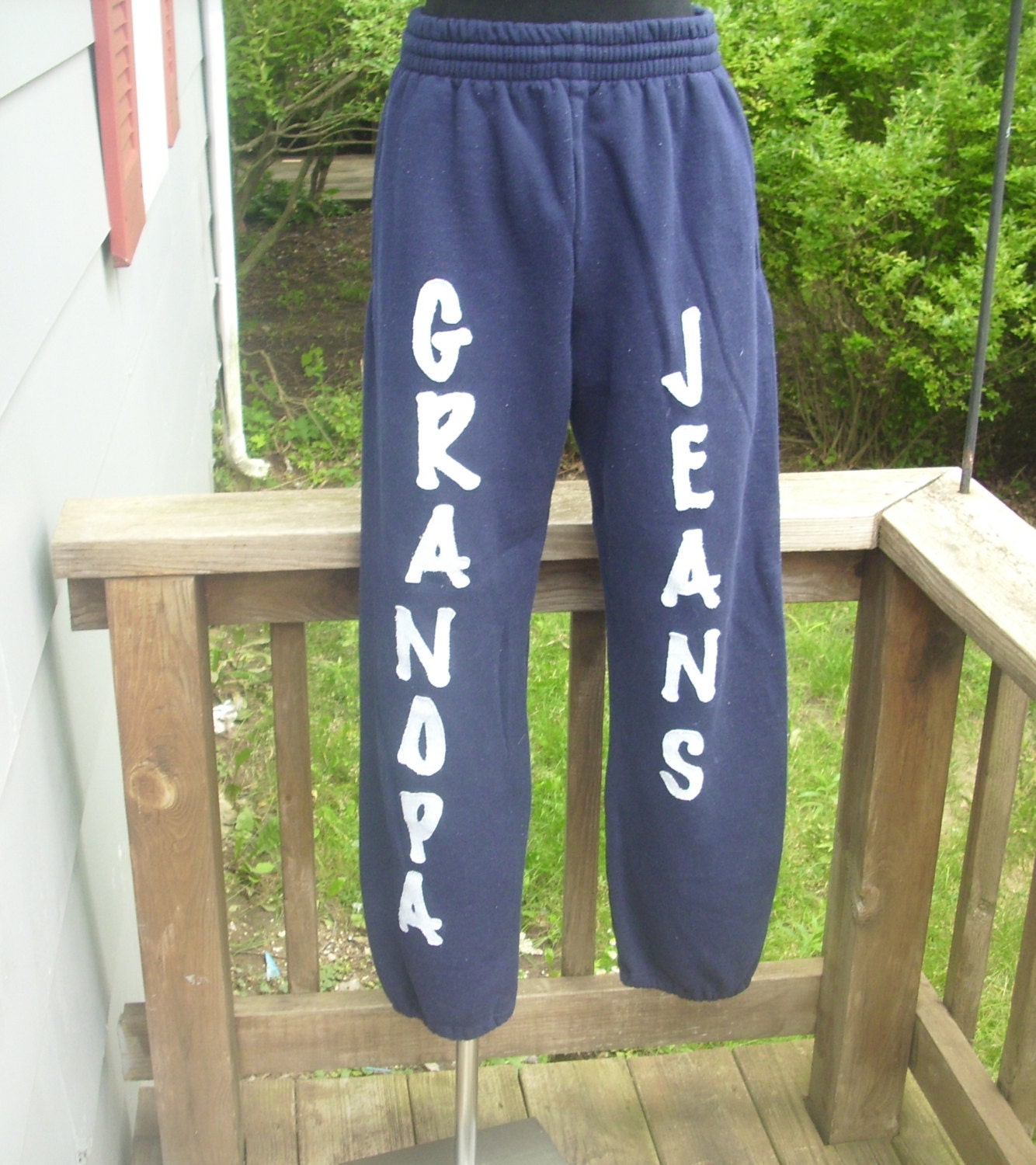 something navy sweatpants