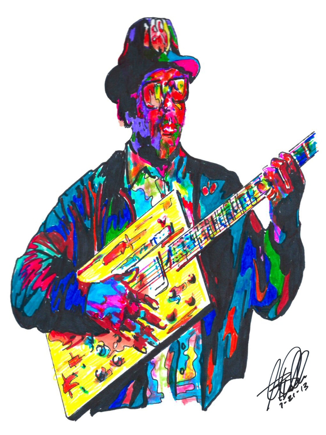 Bo Diddley: POSTER from Original Drawing 18 x 24