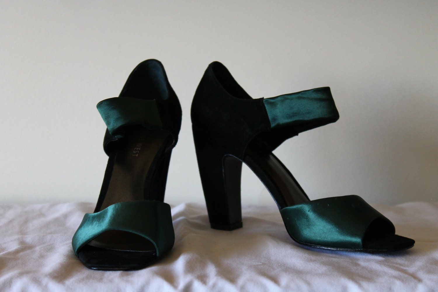 dark green prom shoes