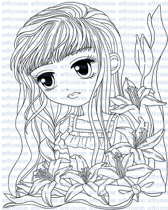 Download Digital Stamp-Lillian Digi Stamp Coloring page by artbymiran