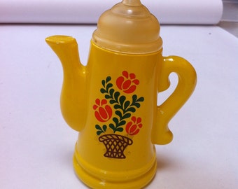 1960s Avon Yellow Folk Perfume Bottle