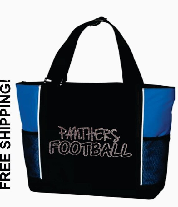 MASCOT FOOTBALL Bag  Large Tote - Glitter - Free Priority Shipping