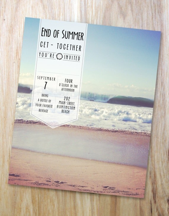 Items similar to End of Summer Party Invite - You Customize! on Etsy