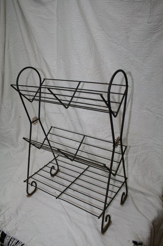Mid Century Wire Book Rack