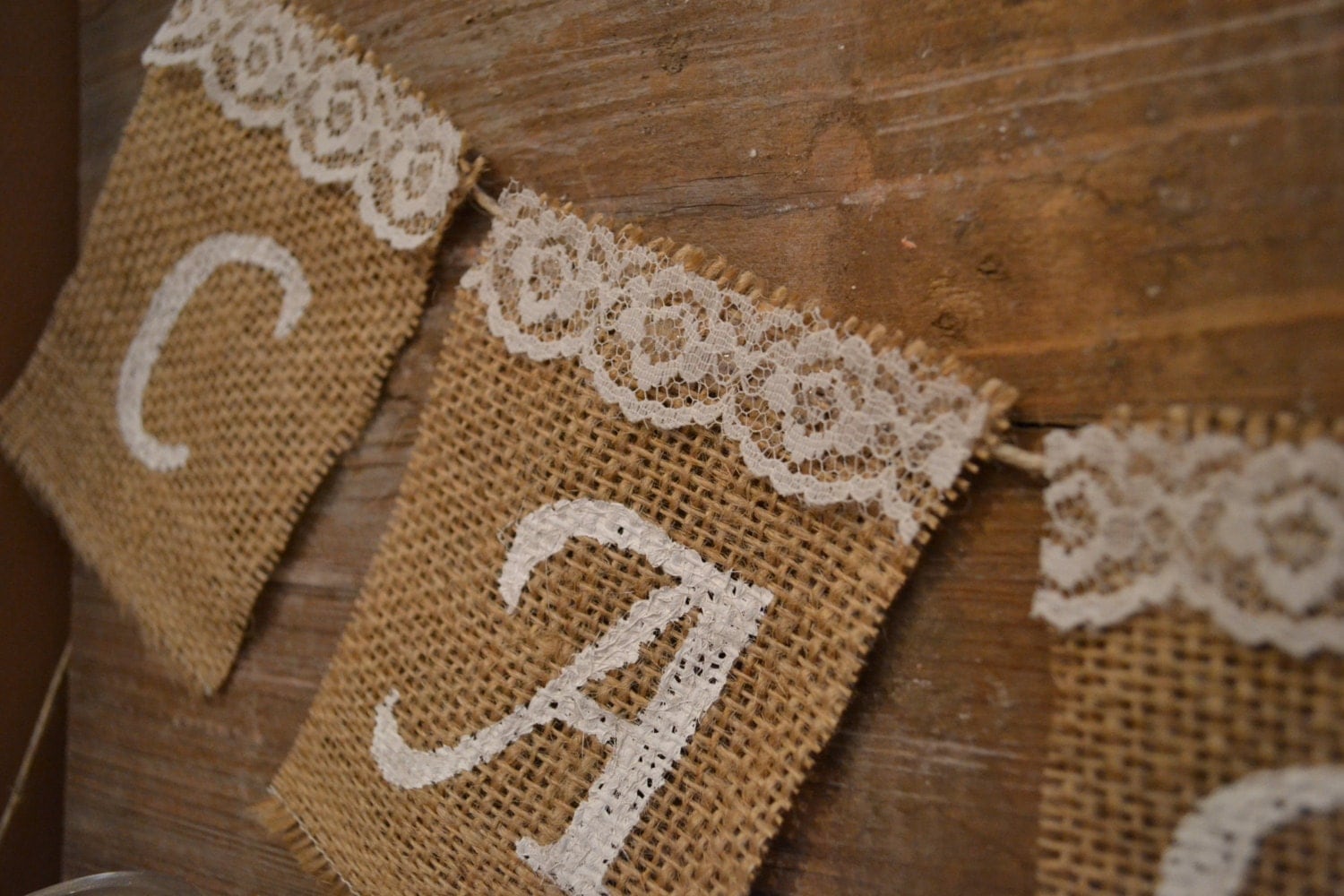Customizable Burlap Wedding Banner Burlap by SmithDesignsandMore