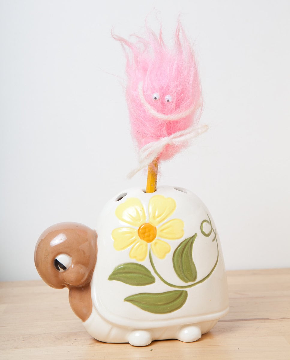 Awesome Ceramic Vintage Turtle Pencil Holder by farewellvintage