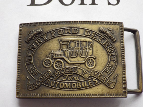 Henry ford detroit automobiles belt buckle #2