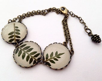 jewelry bracelet shabby chic unique flower bronze pressed
