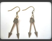 Arrow Dangle Earrings- Dangle Earrings- Katniss Inspired HG Charm Earrings- Hunger Games Charms-Archery Charms