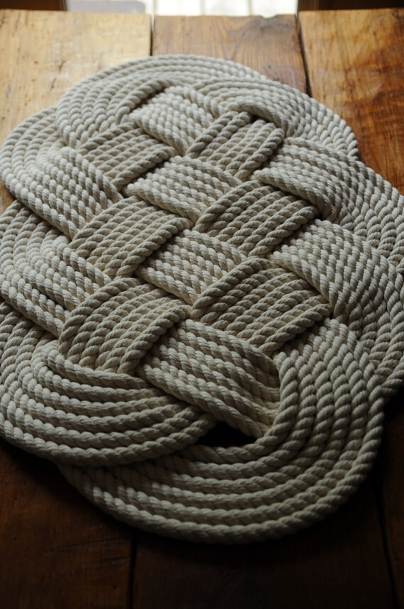 Nautical Decor Cotton Rope Bath Mat 29 x 16