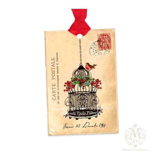 bird cage gift tags christmas gift tags vintage style tags bird cage gift tags christmas gift tags vintage style tags