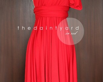 Red Bridesmaid Dress Convertible Dress Infinity Dress Multiway Dress Wrap Dress Wedding Dress Maid of Honor Dress Prom Dress Twist Dress